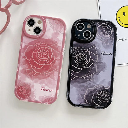 For iPhone 15 Cell Phone Case Anti-drop TPU Pattern Printed Round Edge Cover