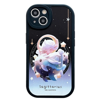 For iPhone 15 Cell Phone Case Anti-drop TPU Pattern Printed Round Edge Cover