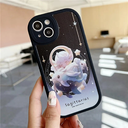 For iPhone 15 Cell Phone Case Anti-drop TPU Pattern Printed Round Edge Cover