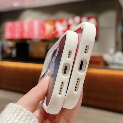 For iPhone 15 Cell Phone Case Anti-drop TPU Pattern Printed Round Edge Cover