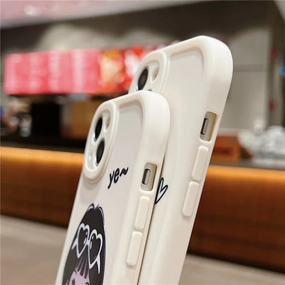 For iPhone 15 Cell Phone Case Anti-drop TPU Pattern Printed Round Edge Cover