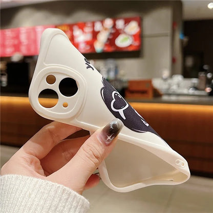 For iPhone 15 Cell Phone Case Anti-drop TPU Pattern Printed Round Edge Cover