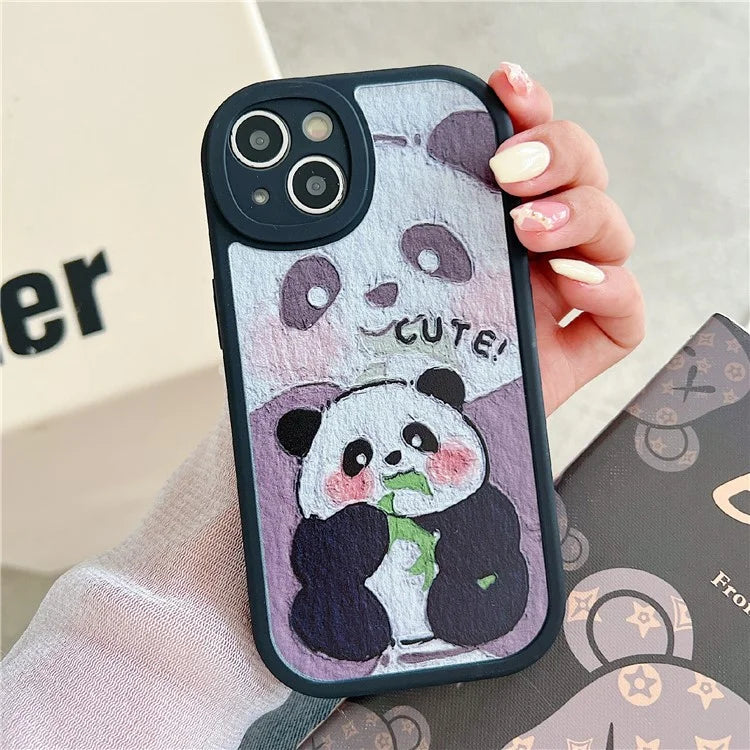 For iPhone 15 Cell Phone Case Anti-drop TPU Pattern Printed Round Edge Cover