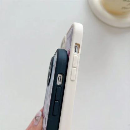 For iPhone 15 Cell Phone Case Anti-drop TPU Pattern Printed Round Edge Cover