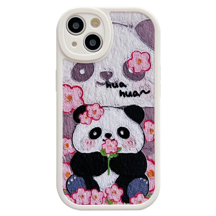 For iPhone 15 Cell Phone Case Anti-drop TPU Pattern Printed Round Edge Cover