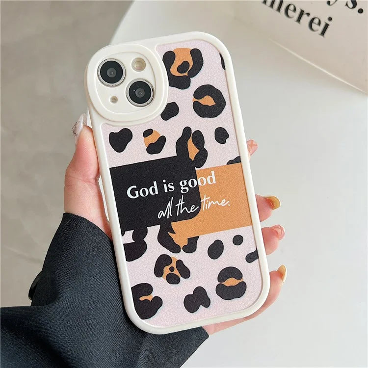 For iPhone 15 Cell Phone Case Anti-drop TPU Pattern Printed Round Edge Cover