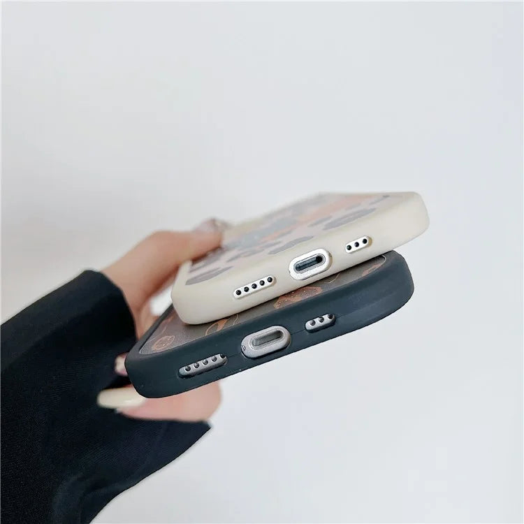For iPhone 15 Cell Phone Case Anti-drop TPU Pattern Printed Round Edge Cover