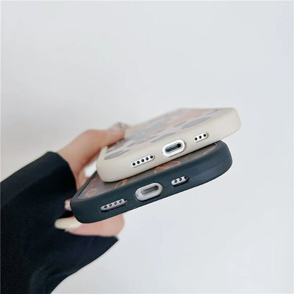 For iPhone 15 Cell Phone Case Anti-drop TPU Pattern Printed Round Edge Cover