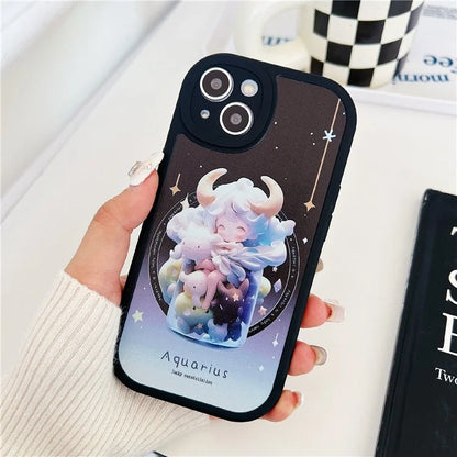 For iPhone 15 Cell Phone Case Anti-drop TPU Pattern Printed Round Edge Cover