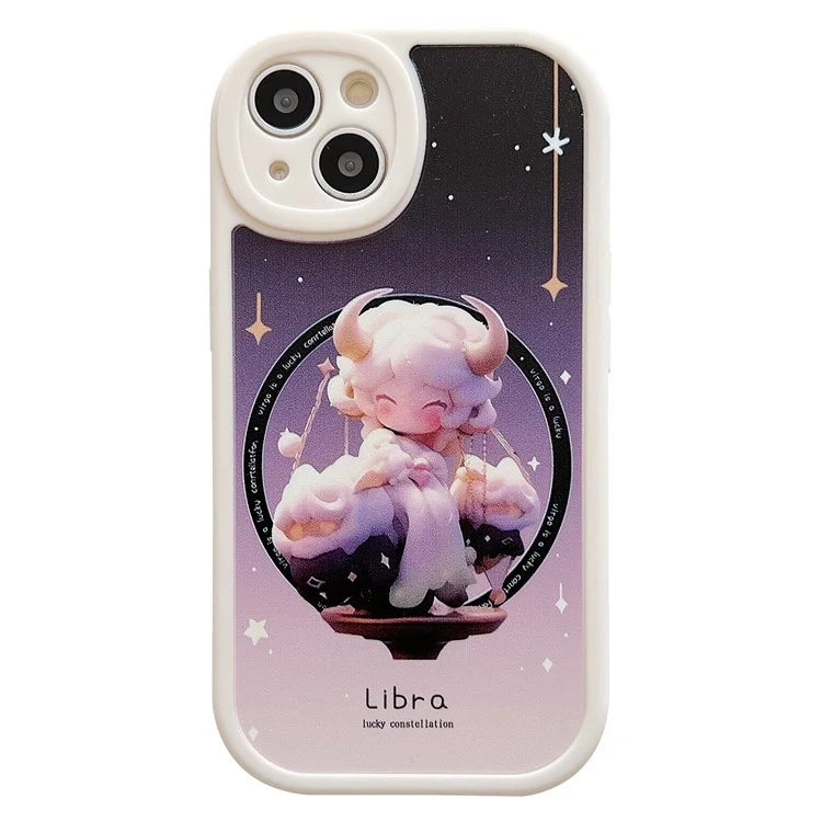 For iPhone 15 Cell Phone Case Anti-drop TPU Pattern Printed Round Edge Cover