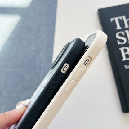 For iPhone 15 Cell Phone Case Anti-drop TPU Pattern Printed Round Edge Cover