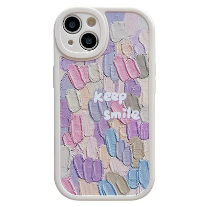 For iPhone 15 Cell Phone Case Anti-drop TPU Pattern Printed Round Edge Cover