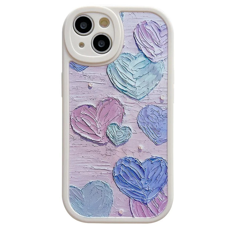 For iPhone 15 Cell Phone Case Anti-drop TPU Pattern Printed Round Edge Cover