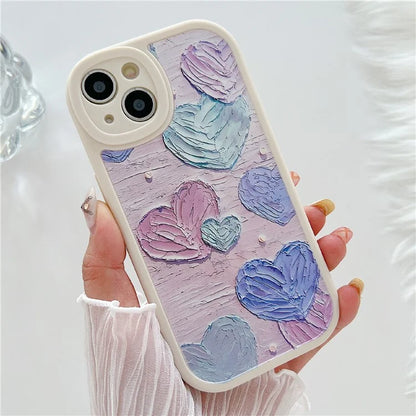 For iPhone 15 Cell Phone Case Anti-drop TPU Pattern Printed Round Edge Cover