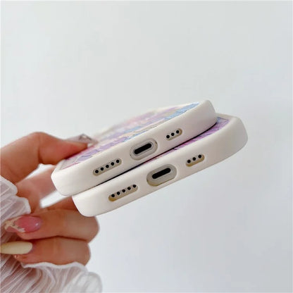 For iPhone 15 Cell Phone Case Anti-drop TPU Pattern Printed Round Edge Cover