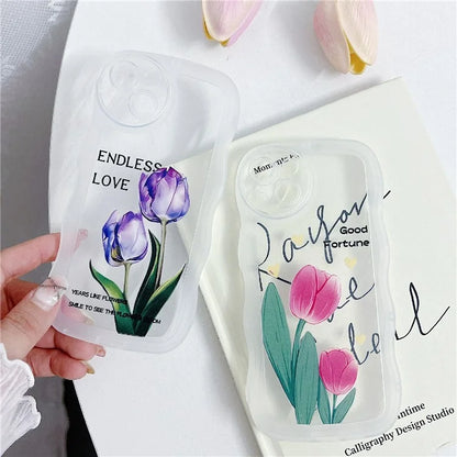 For iPhone 15 Case Curly Wave Frame Pattern Printed TPU Phone Cover