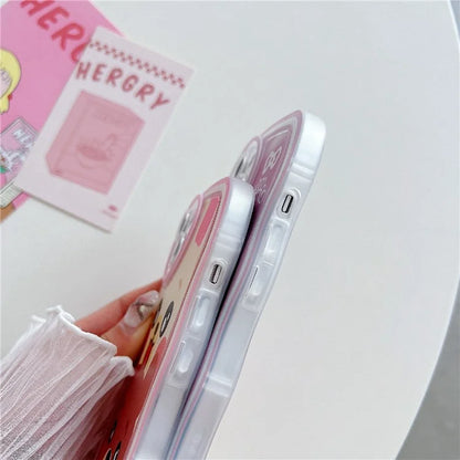 For iPhone 15 Case Curly Wave Frame Pattern Printed TPU Phone Cover
