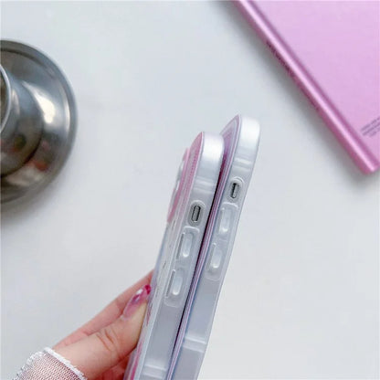 For iPhone 15 Case Curly Wave Frame Pattern Printed TPU Phone Cover
