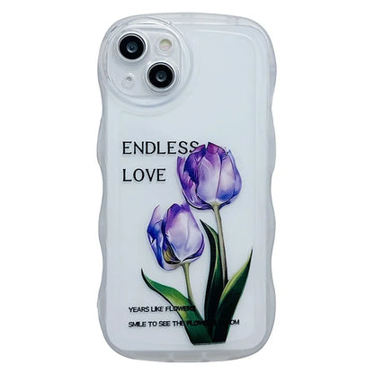 For iPhone 13 Case Wave Shape Edge Anti-Scratch Phone Protector