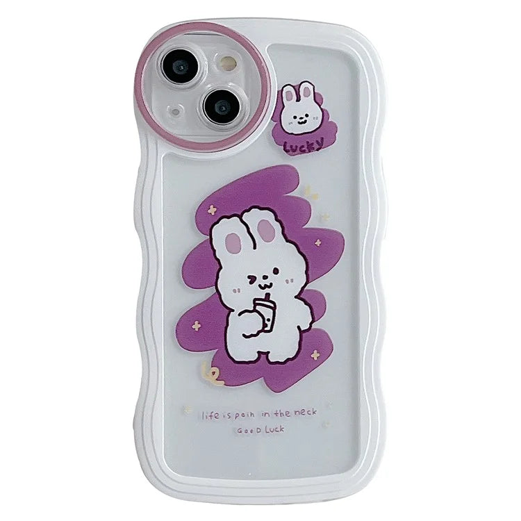 For iPhone 13 Case Wave Shape Edge Anti-Scratch Phone Protector