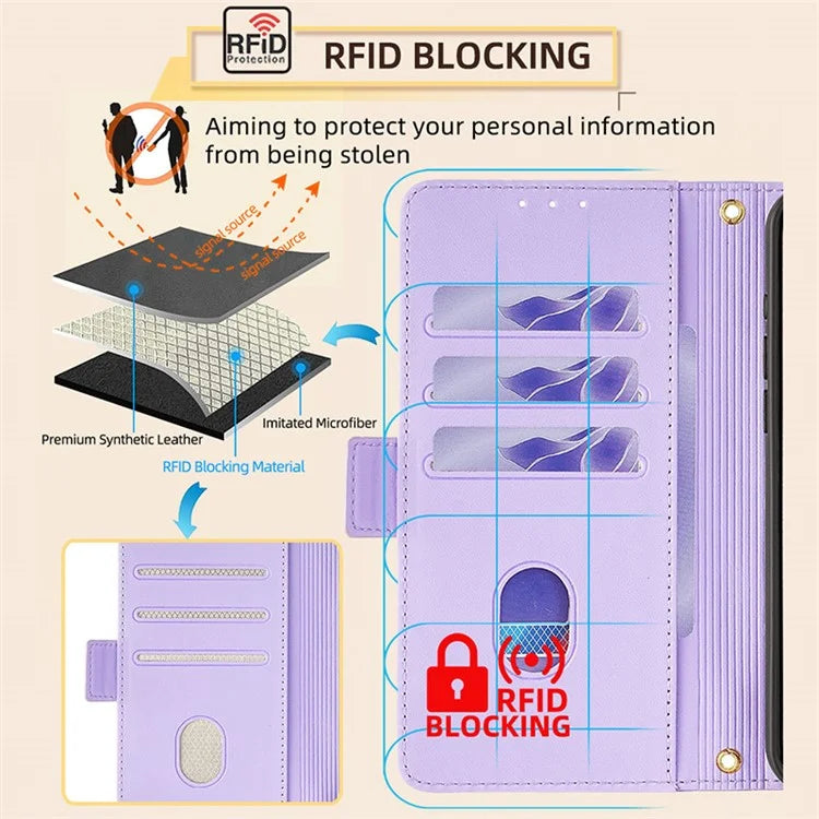 For Xiaomi Redmi Note 13R Pro 5G Wallet Case RFID Blocking Leather Flip Phone Cover
