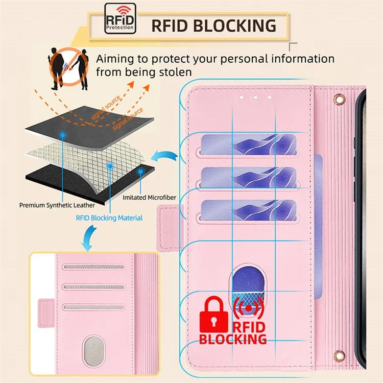 For Xiaomi Redmi Note 13R Pro 5G Wallet Case RFID Blocking Leather Flip Phone Cover