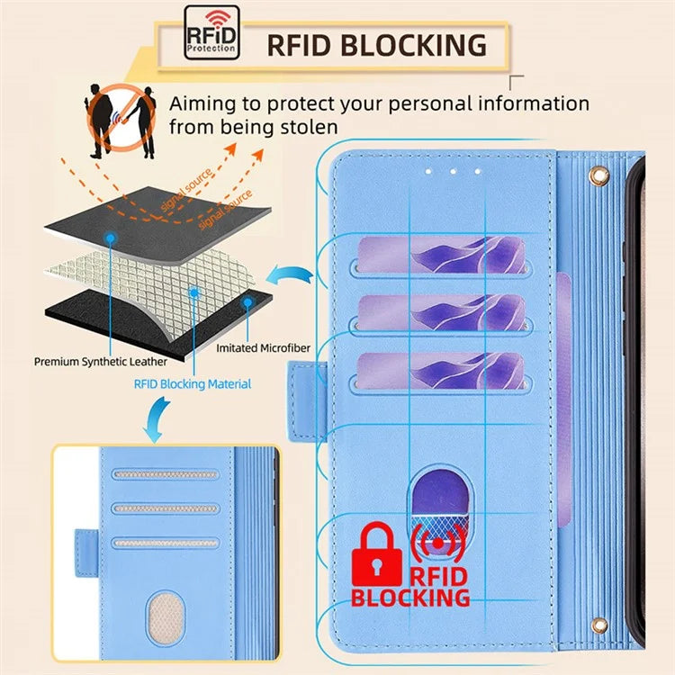 For Xiaomi Redmi Note 13R Pro 5G Wallet Case RFID Blocking Leather Flip Phone Cover