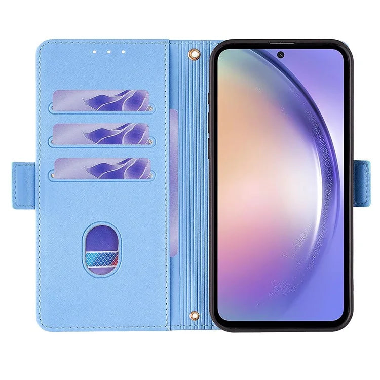 For Samsung Galaxy M15 5G Wallet Case Crossbody RFID Blocking PU Leather Phone Cover