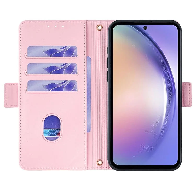 For Samsung Galaxy M15 5G Wallet Case Crossbody RFID Blocking PU Leather Phone Cover