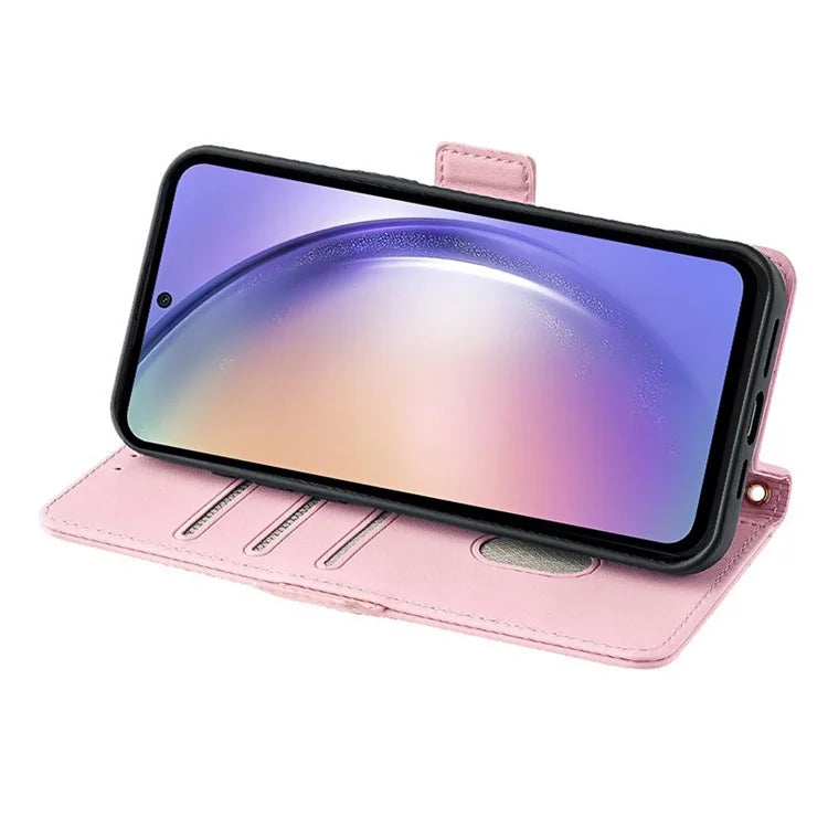 For Samsung Galaxy M15 5G Wallet Case Crossbody RFID Blocking PU Leather Phone Cover