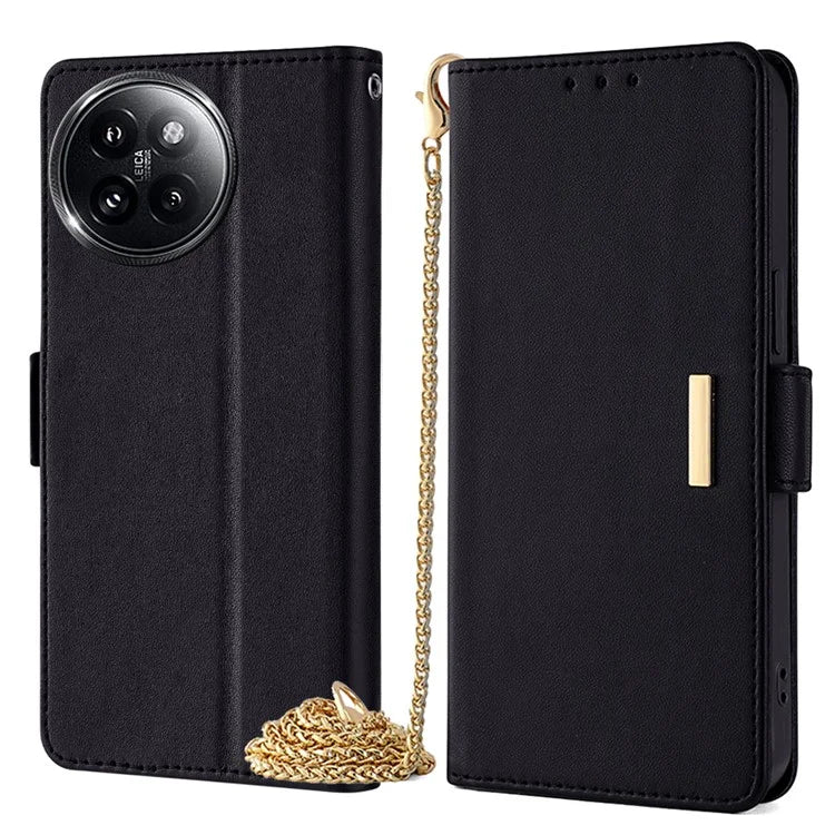For Xiaomi Civi 4 Pro 5G / 14 Civi 5G Case with Chain Shoulder Strap RFID Blocking Phone Wallet Cover