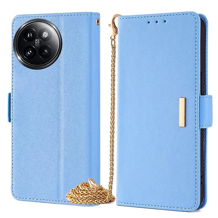 For Xiaomi Civi 4 Pro 5G / 14 Civi 5G Case with Chain Shoulder Strap RFID Blocking Phone Wallet Cover