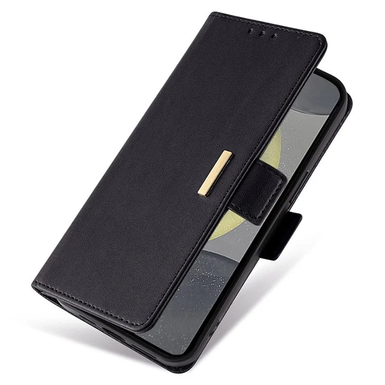 For Samsung Galaxy S24 Case RFID Blocking Leather Phone Cover with Hand Strap / Shoulder Strap