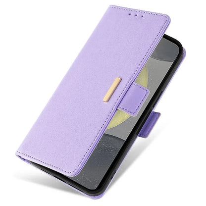 For Samsung Galaxy S24 Case RFID Blocking Leather Phone Cover with Hand Strap / Shoulder Strap