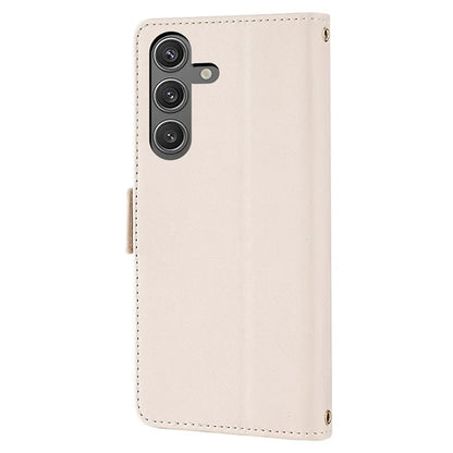 For Samsung Galaxy S24 Case RFID Blocking Leather Phone Cover with Hand Strap / Shoulder Strap