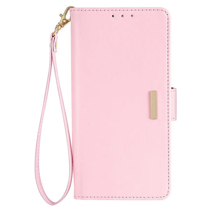 For Samsung Galaxy S24 Case RFID Blocking Leather Phone Cover with Hand Strap / Shoulder Strap