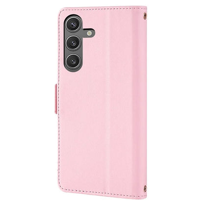 For Samsung Galaxy S24 Case RFID Blocking Leather Phone Cover with Hand Strap / Shoulder Strap