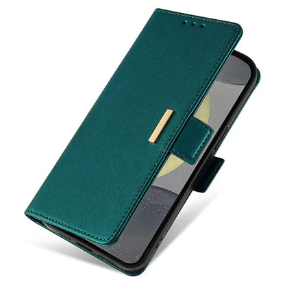 For Samsung Galaxy S24 Case RFID Blocking Leather Phone Cover with Hand Strap / Shoulder Strap