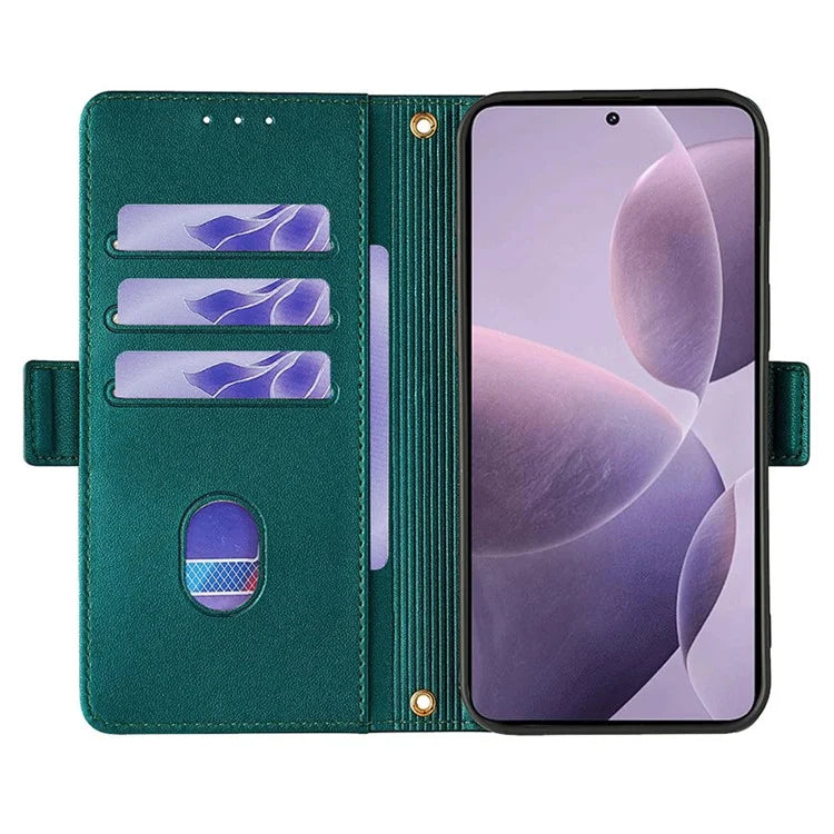 For Xiaomi 14 Pro Case with Golden Chain Shoulder Strap RFID Blocking Leather Phone Cover