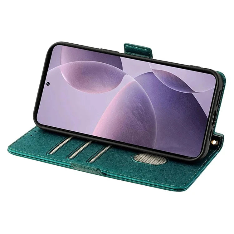 For Xiaomi 14 Pro Case with Golden Chain Shoulder Strap RFID Blocking Leather Phone Cover