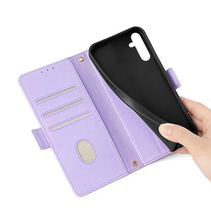 For Samsung Galaxy A55 5G Case RFID Blocking Phone Wallet Cover with 2 Straps
