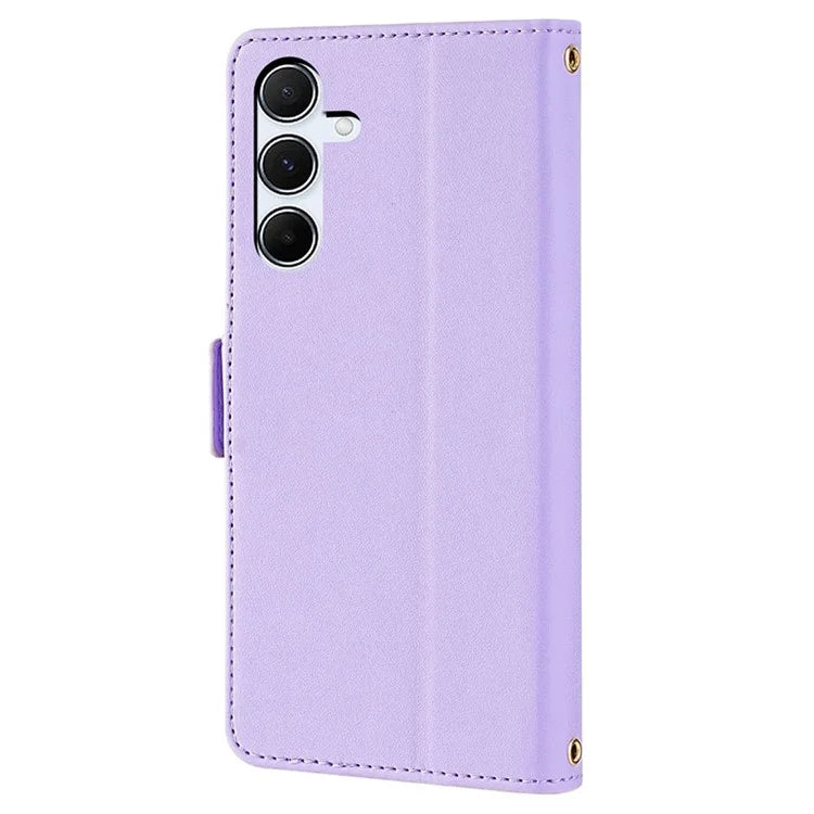 For Samsung Galaxy A55 5G Case RFID Blocking Phone Wallet Cover with 2 Straps