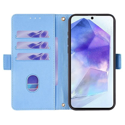 For Samsung Galaxy A55 5G Case RFID Blocking Phone Wallet Cover with 2 Straps