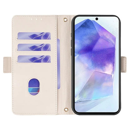 For Samsung Galaxy A55 5G Case RFID Blocking Phone Wallet Cover with 2 Straps