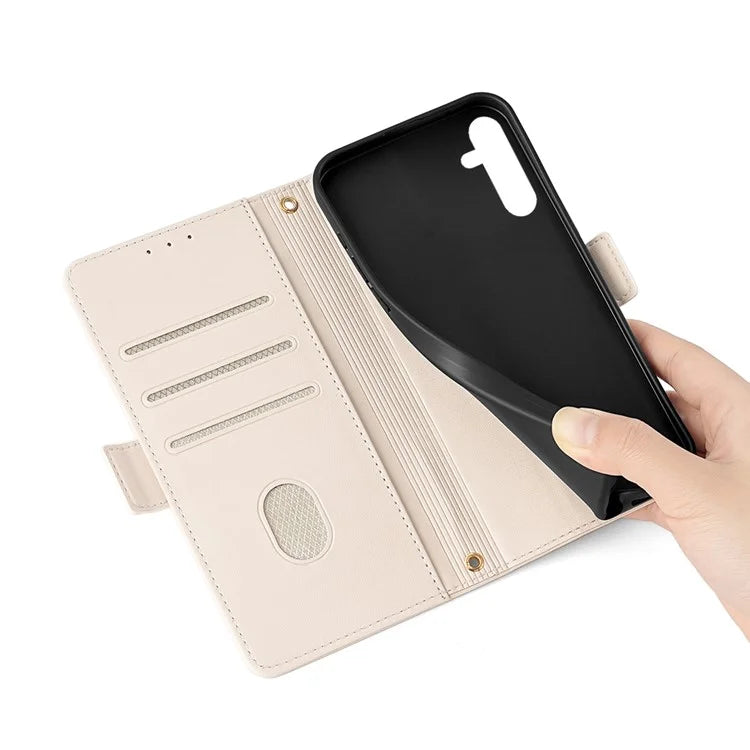 For Samsung Galaxy A55 5G Case RFID Blocking Phone Wallet Cover with 2 Straps