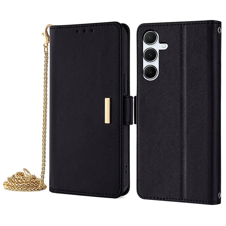 For Samsung Galaxy A55 5G Case RFID Blocking Phone Wallet Cover with 2 Straps
