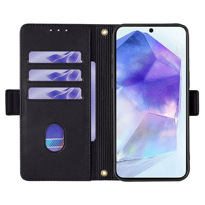 For Samsung Galaxy A55 5G Case RFID Blocking Phone Wallet Cover with 2 Straps