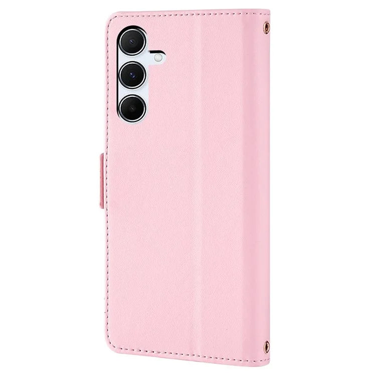 For Samsung Galaxy A55 5G Case RFID Blocking Phone Wallet Cover with 2 Straps