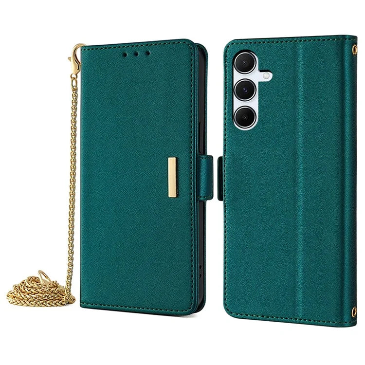 For Samsung Galaxy A55 5G Case RFID Blocking Phone Wallet Cover with 2 Straps