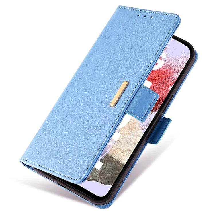 For Samsung Galaxy M34 5G / F34 5G Wallet Case RFID Blocking Leather Phone Cover with 2 Straps